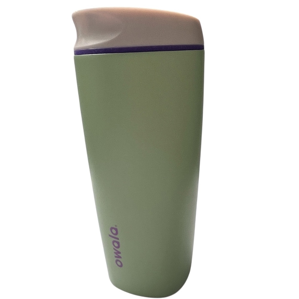 Owala SmoothSip Slider Stainless Steel Travel Mug 20oz 590 ml Green Purple Grey